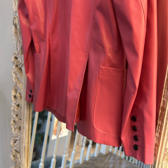 vintage pink pleather blazer - Picture 7 of 8
